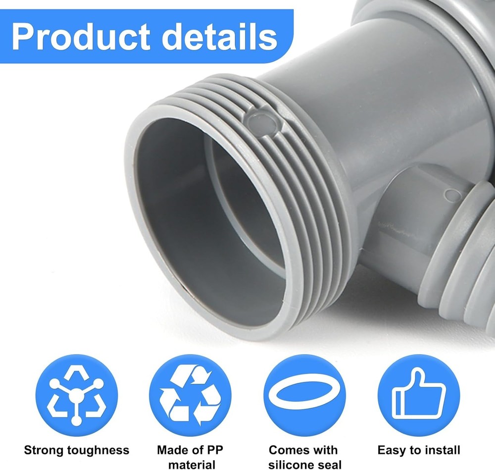 Kitchen Sink Drain Pipe Adapter, Versatile Y-Shaped Flexible M, Gray