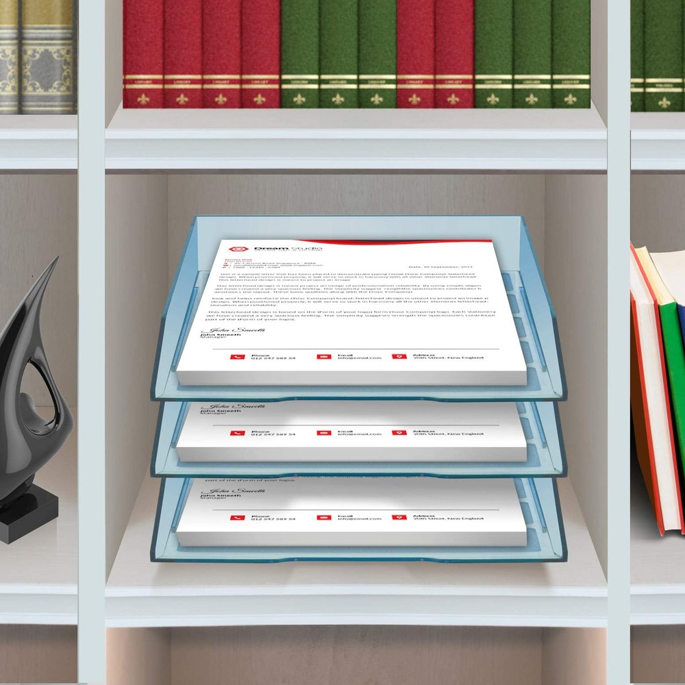 Stackable Letter Tray Front Load, Letter Size, Stacking Document Desk Office ...