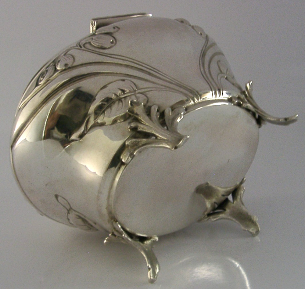 STUNNING LARGE 282g AUSTRIAN ART NOUVEAU 800 SOLID SILVER BOX
