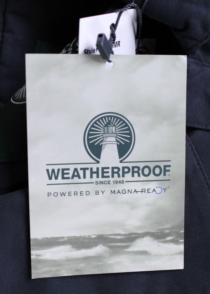 Weatherproof Men's Microfiber Hidden Snap Golf Jacket CD4 Navy Medium NWT