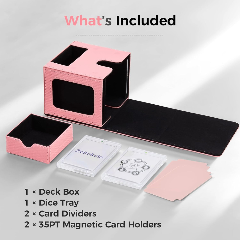 MTG Commander Deck Box – Patented Design with Dual Display Windows, Fits 100 Dou