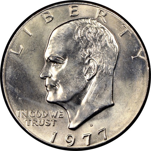1977-D Eisenhower Dollar – Circulated Condition