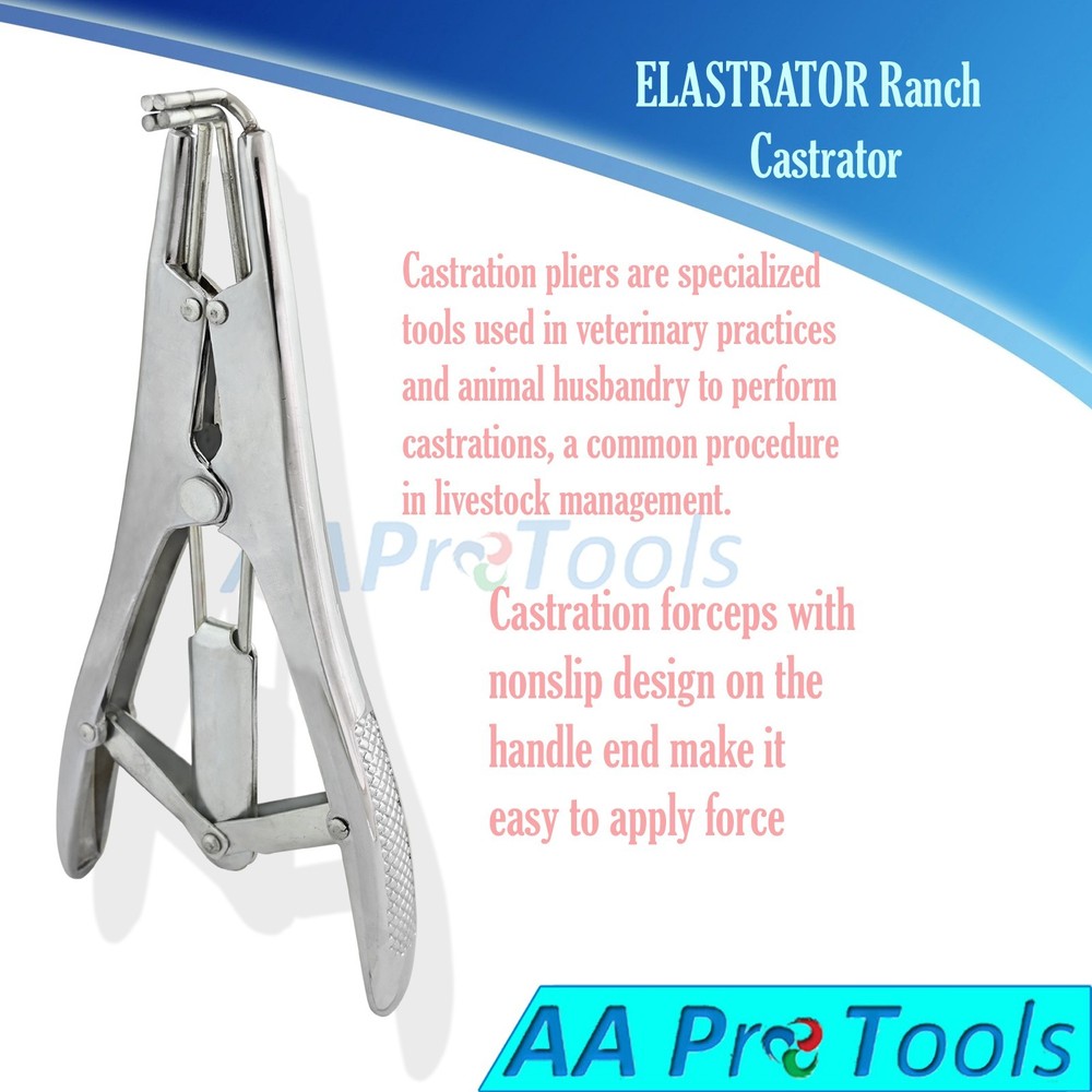 ELASTRATOR Ranch Veterinary Castrator, Castration Bander Pliers Farm Tools