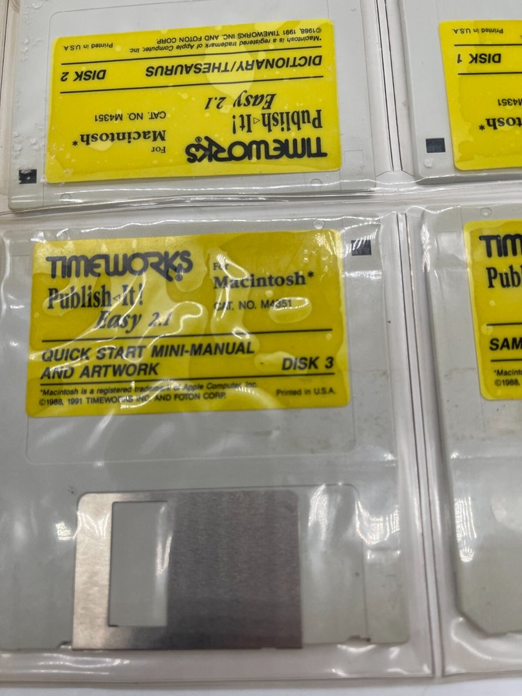 Timeworks Publish It! Easy Version 2.1 Macintosh User Manual + Original Disks