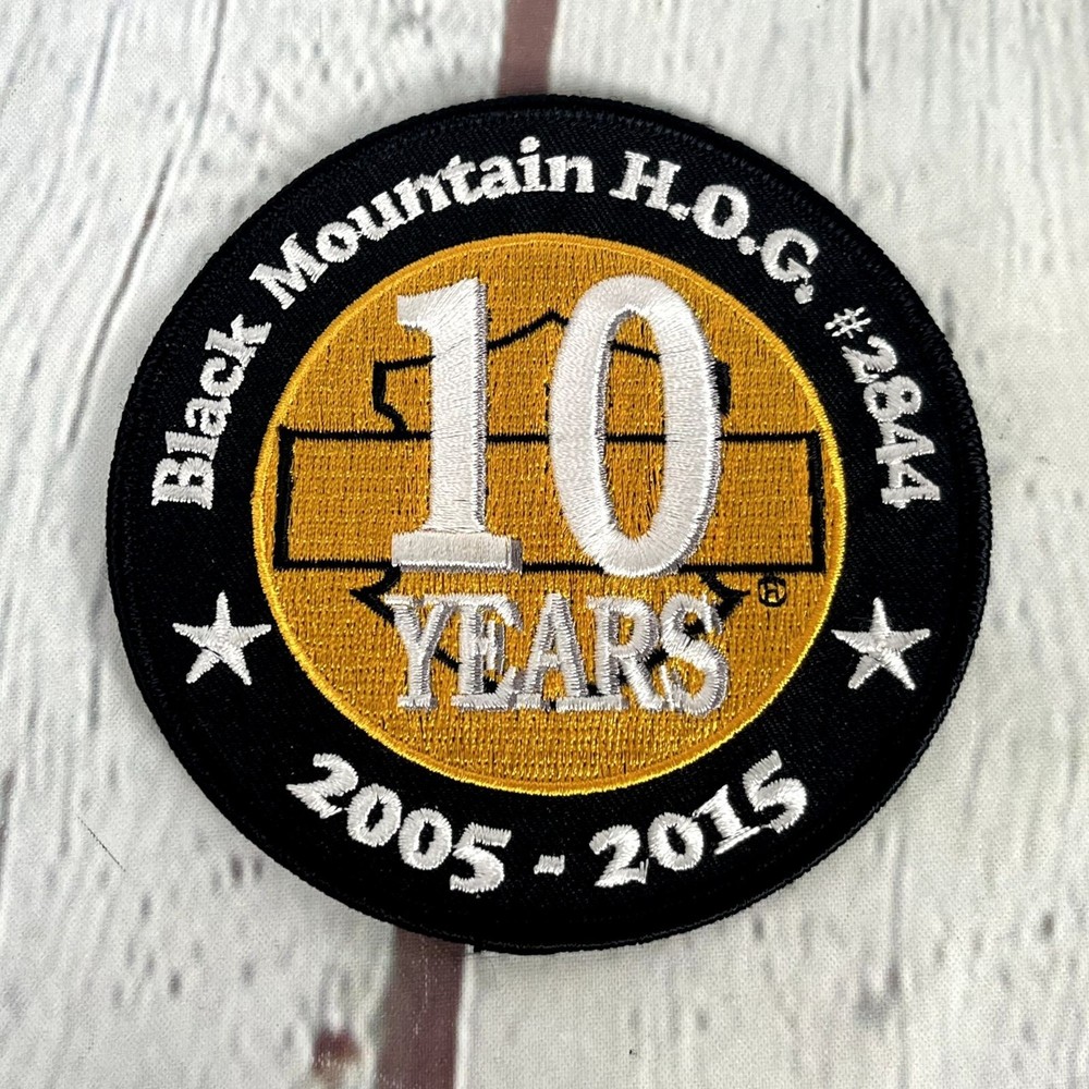 NEW Harley 10 Years 4" Patch Black Mountain HOG 2005-2015