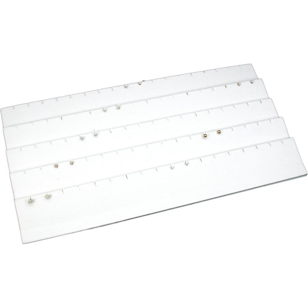Jewelry Box Display Case 45 Pair Earrings White