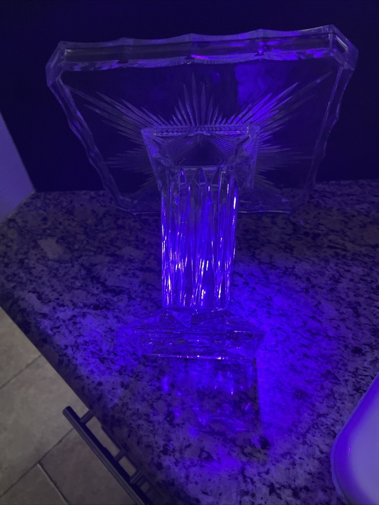 Crystal Cake Stand-heavy Lead Crystal-BEAUTIFUL!