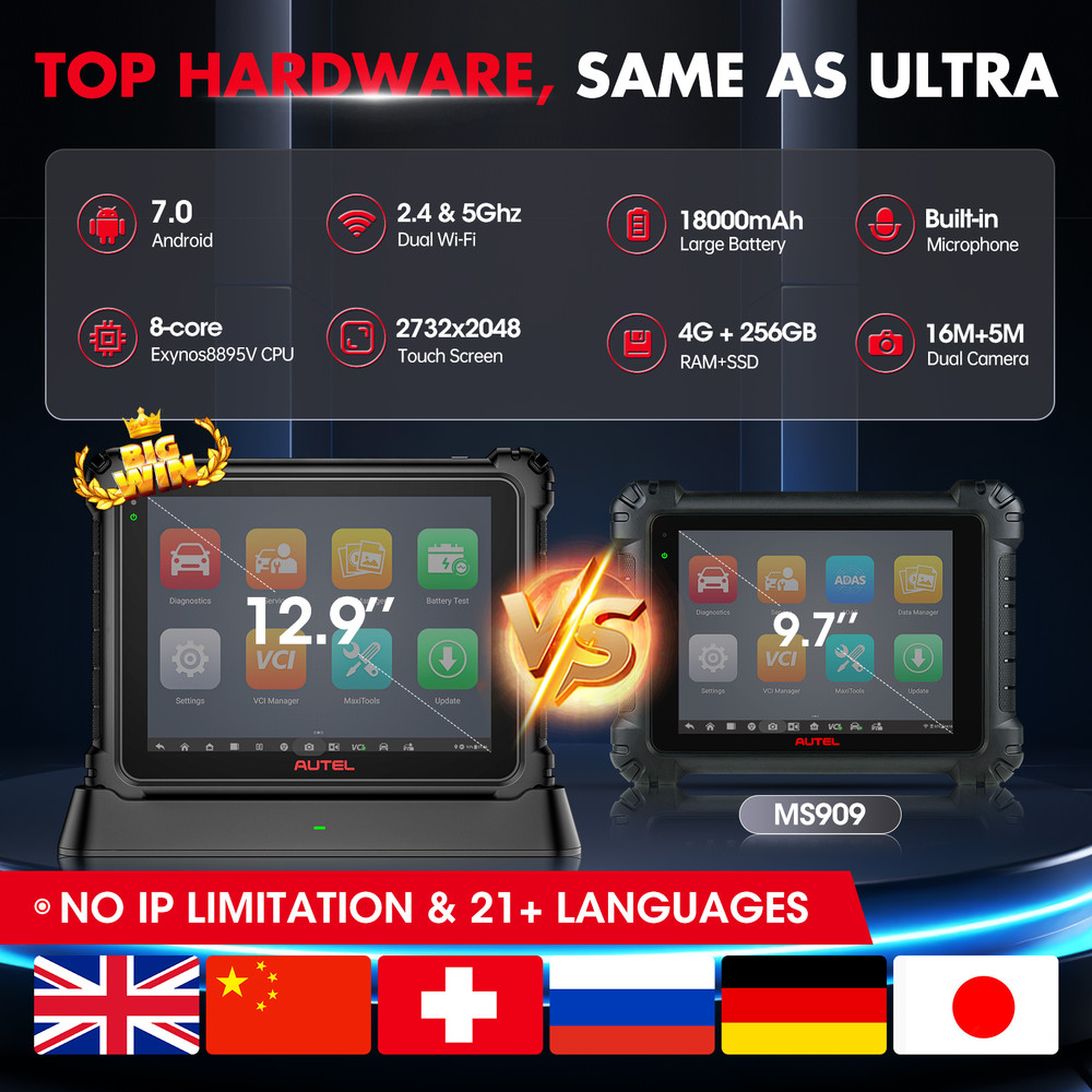 2026 Autel MaxiCom ULTRA Lite S ECU Programmer Coding Topology 2.0 MaxiSys Ultra