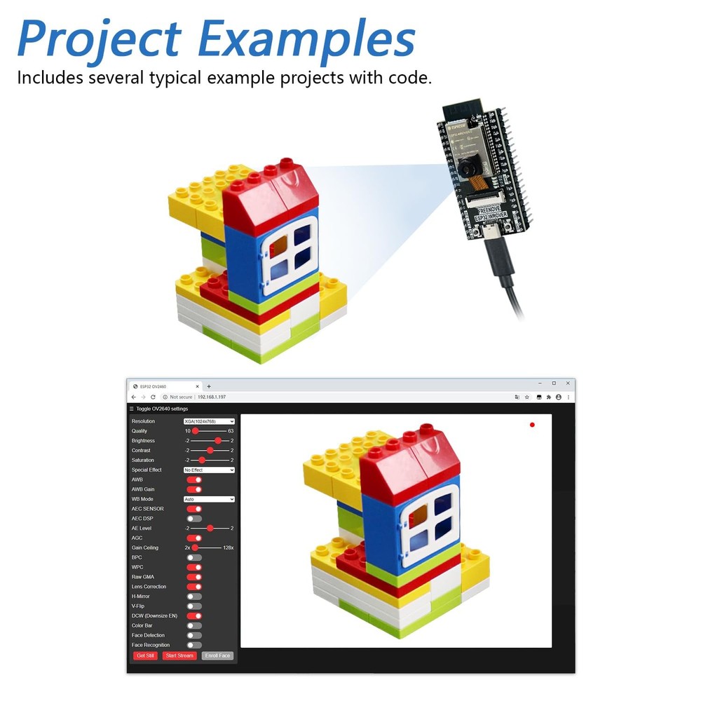 ESP32 CAM Board DualCore 32Bit 240 MHz Microcontroller Onboard Camera Kit