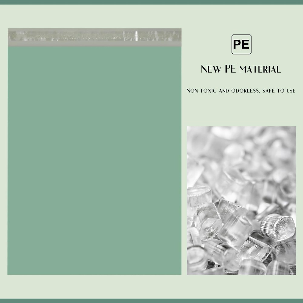 Metronic Large Poly Mailers 14.5x19 50PC, Grayed Jade Green