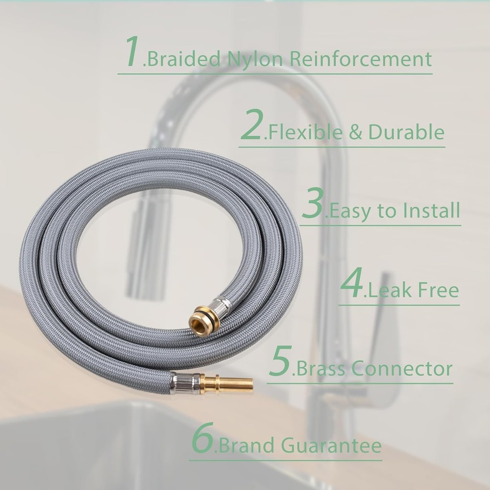 88624000 Pull-Out Hose for Hansgrohe Kitchen Faucets, Pull Down Spray Hose for