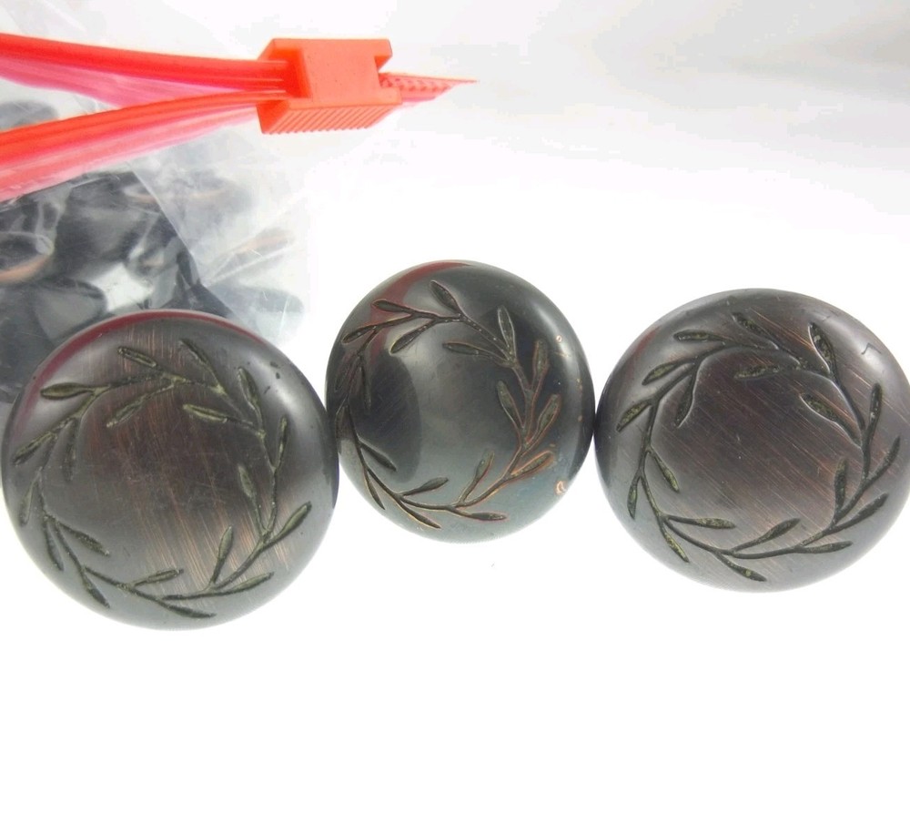 27pc Set Amerock Bronze Wreath Cabinet Pulls Knobs Brown