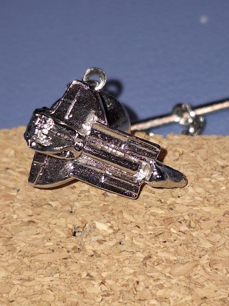 SPACE SHUTTLE TIE PIN SILVER TONE FINISH