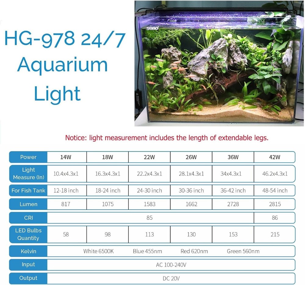 hygger Advanced LED Aquarium Light with Timer, 24/7 Lighting Cycle & DIY Mode