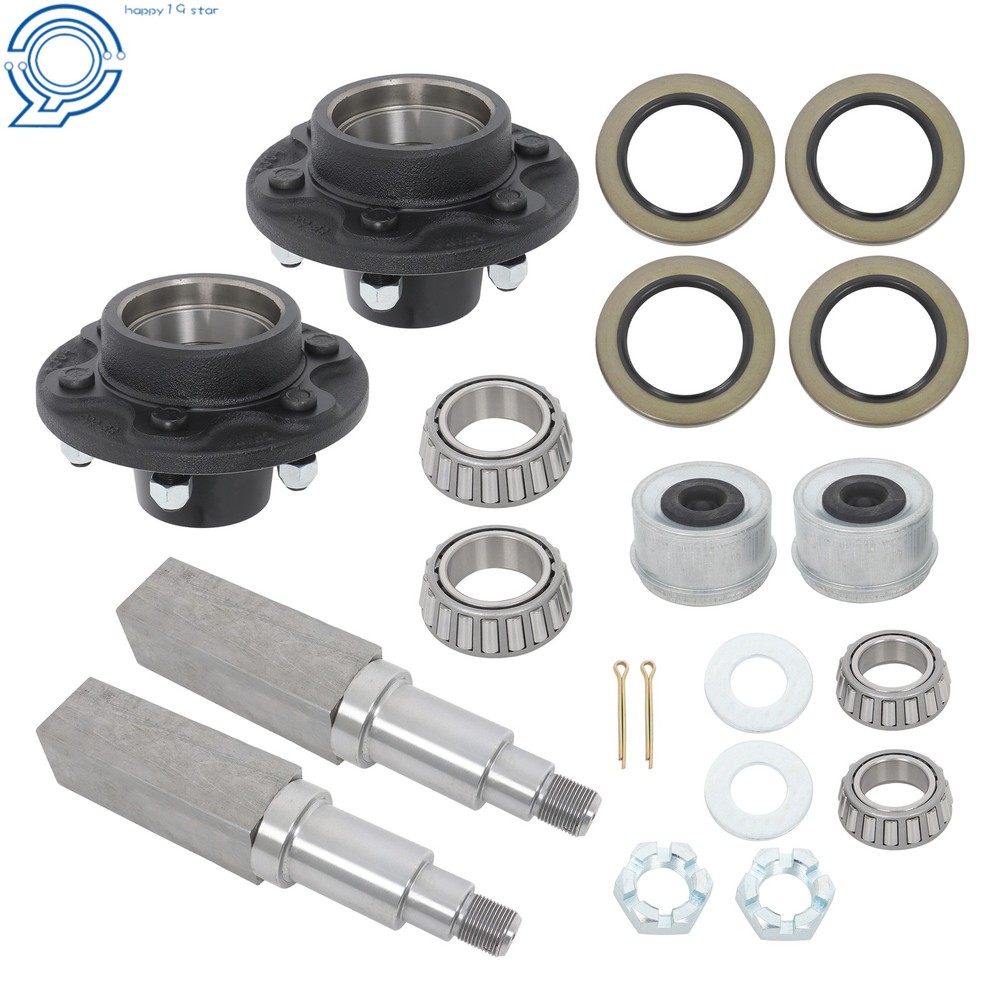 w/ 6 x 5.5 Lug Idler Hubs #42 Square Spindle and 6000# Axle Kit