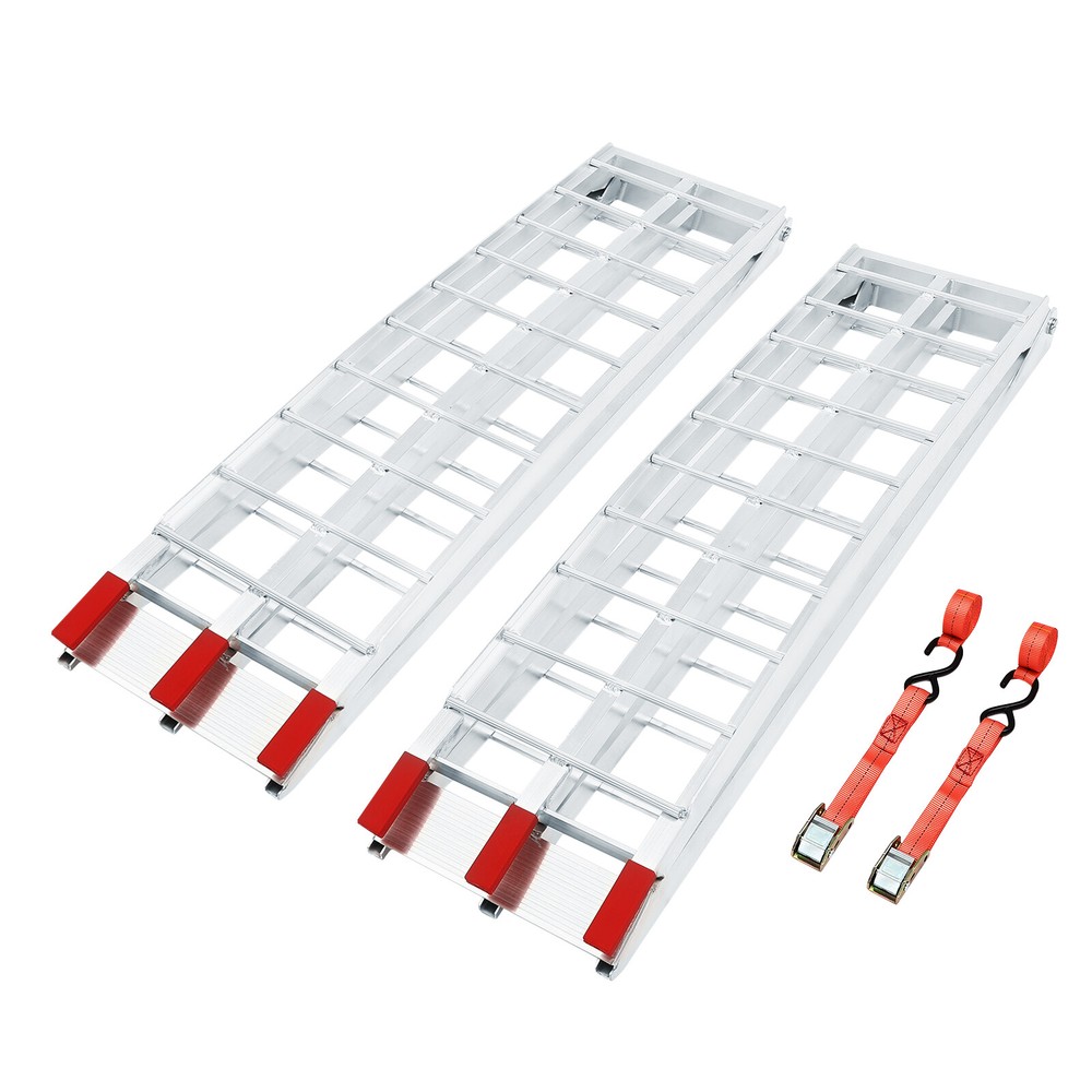 2PCS 12"x89" Aluminum Loading Trailer Ramps For Motorcycle ATV/UTV Truck 1500LBS