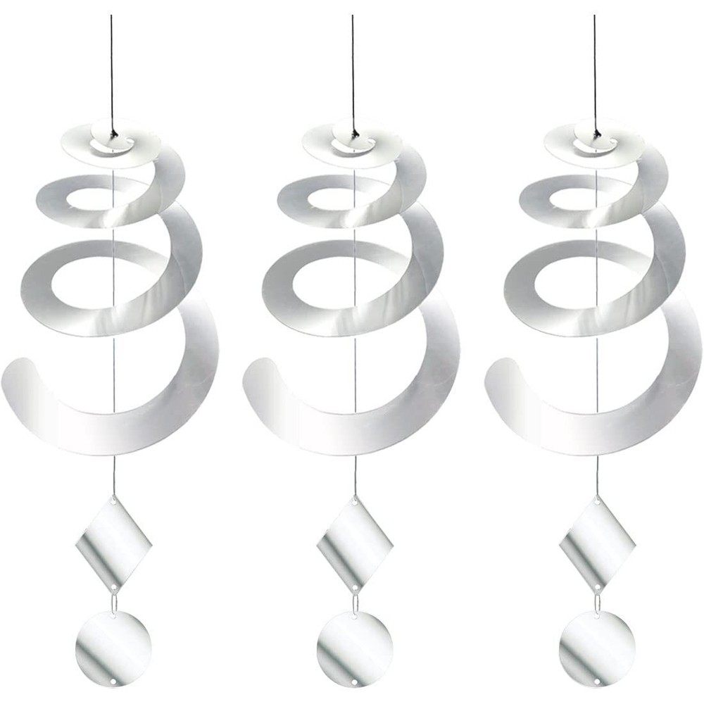 Bird Spiral Spinner Reflectors with Reflective Scare Discs - Decorative Bird ...
