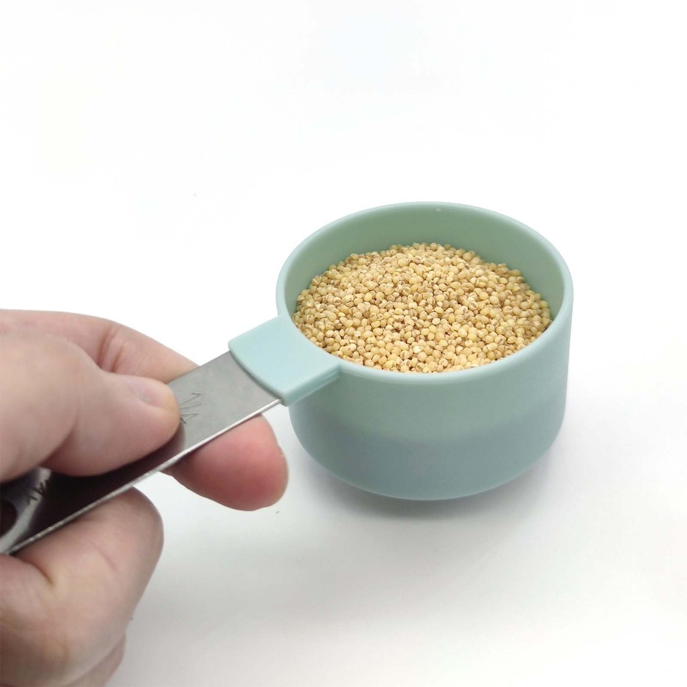 Easy to Read Measuring Cups & Spoons Set for Visually Impaired, Stackable Cup...