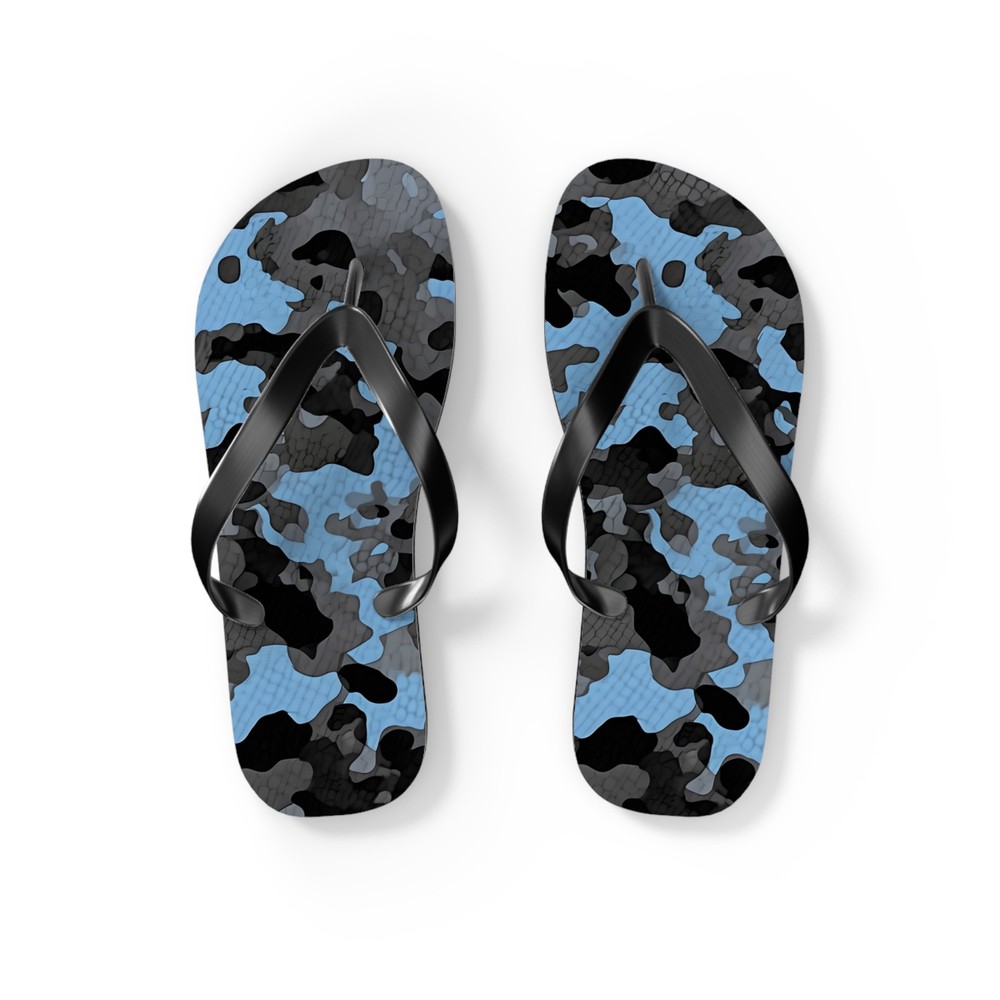 Blue Camo Flip Flops