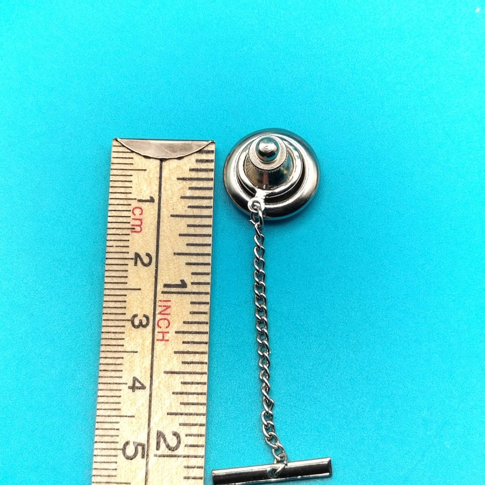 Masonic Tie Tack 32 Degree Double-Headed Eagle Bullet Back Chain