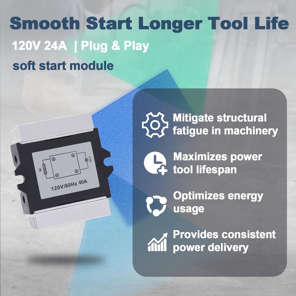 120V 40A Soft Start Module, with Aluminum Block, Soft Start Switch, Soft Star...