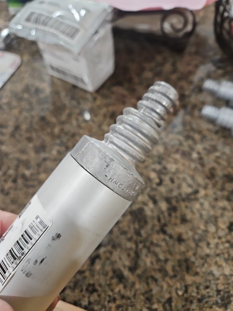 MARSHALLTOWN Threaded Handle Adapter, Concrete Tools, 1-3/4 Inch Push Button ...