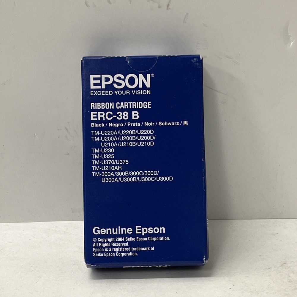 EPSON ERC-38B Black Ribbon Cartridge;