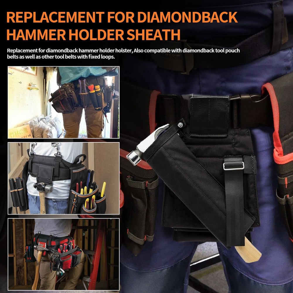 Padded Hammer Holster for Belt Replacement Diamondback BLACK