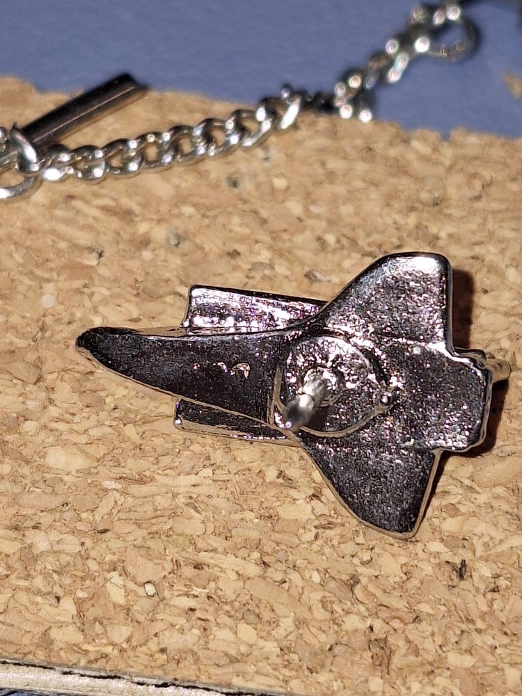 SPACE SHUTTLE TIE PIN SILVER TONE FINISH