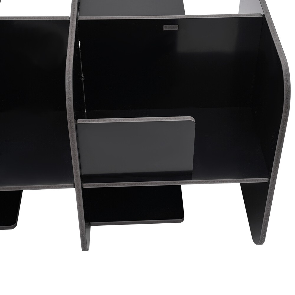 2-Tier Rotatable Bookshelf, Compact 360° Design for Organized Storage