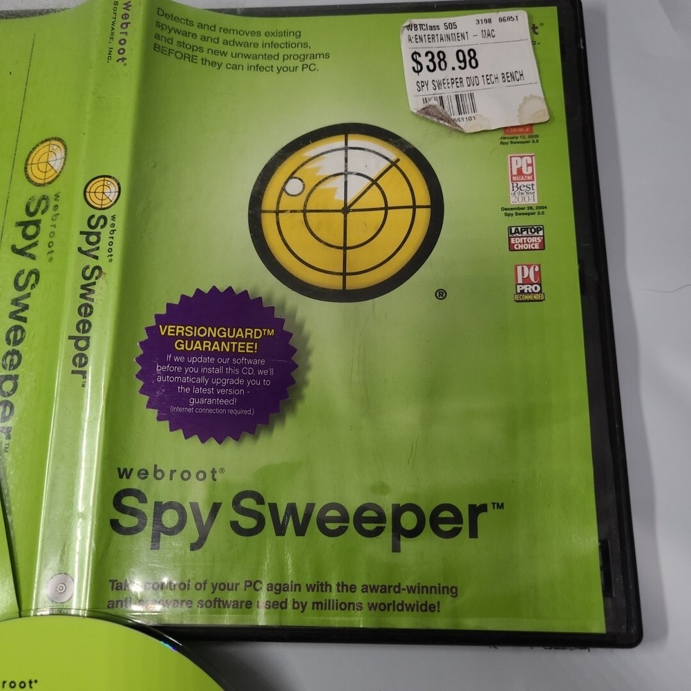 Webroot Spy Sweeper 2003 - 2005 Anti-Spyware Software. COMPLETE!