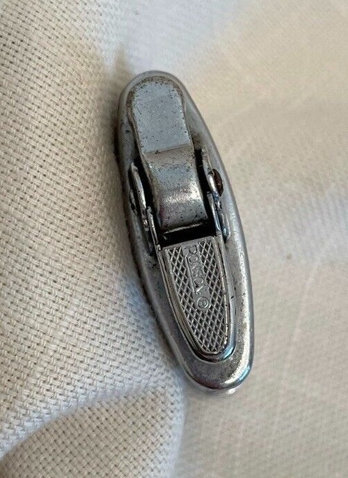 Ronson Vintage Silver Tone "Standard" Lighter Engraved 2" Tall, USA 