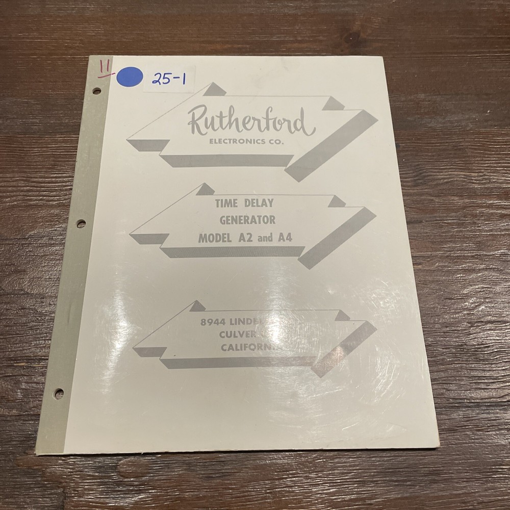 Rutherford Model A2 & A4 Time Delay Generator