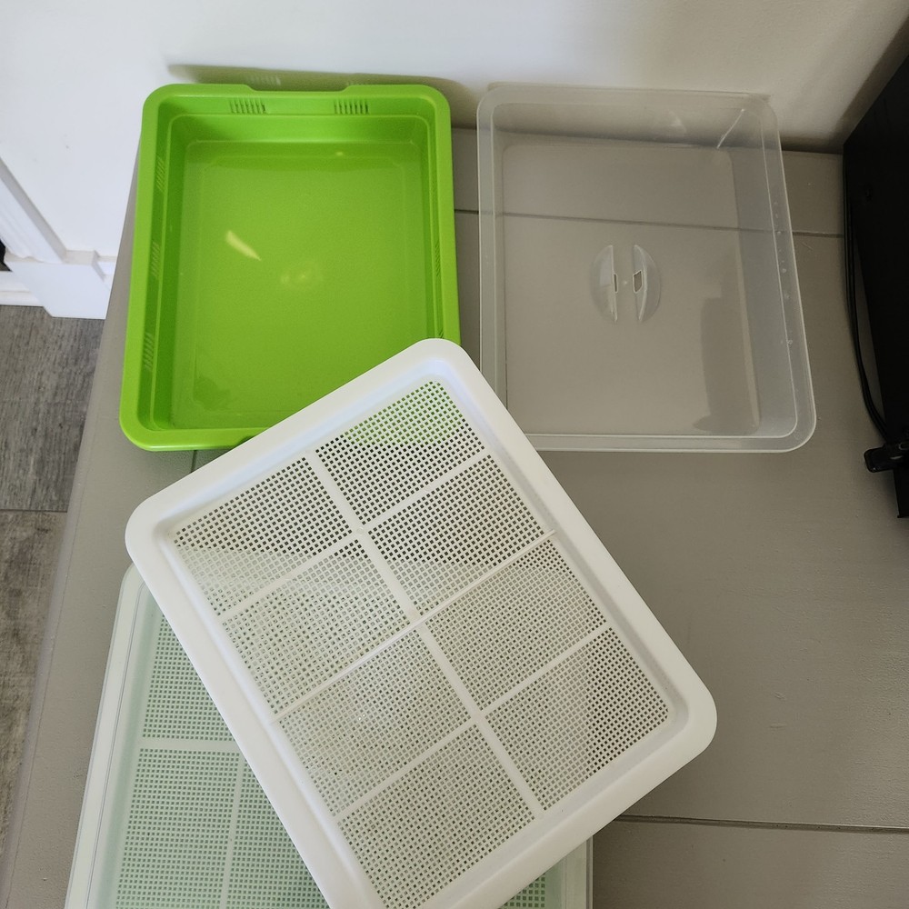 2- Pack Microgreens Sprouter Tray for Sprout Horticultural Hydroponics