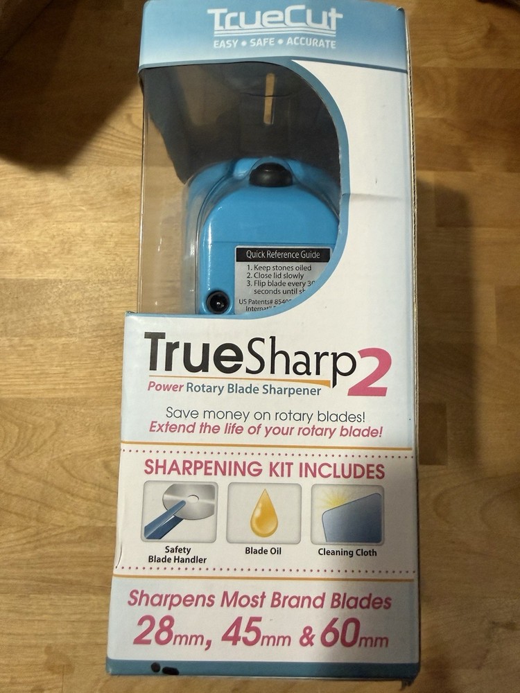 TRUE SHARP 2 High Quality Power Rotary Blade Sharpener Blue True Cut