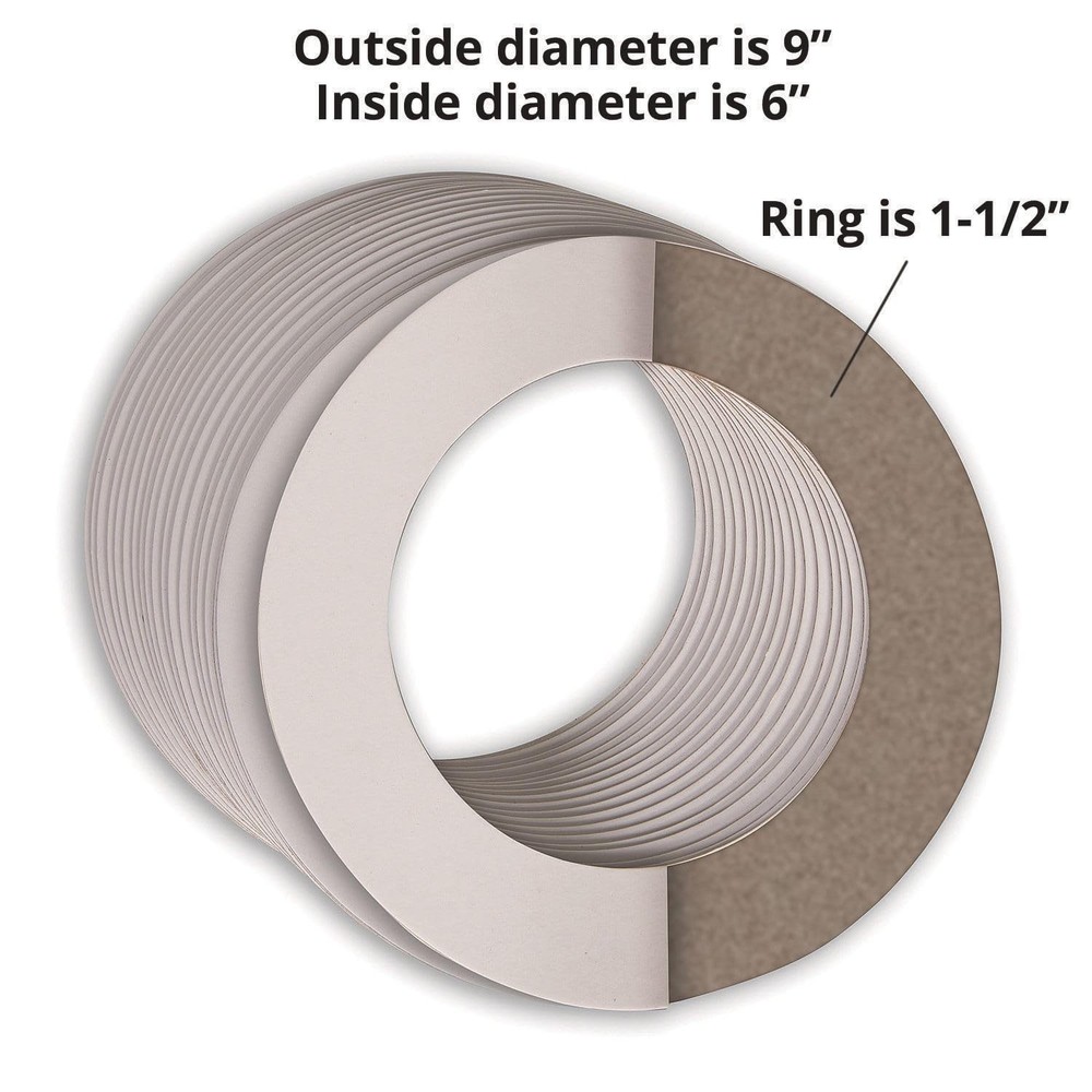 Self-Adhesive Wreath Ring Chipboard Collage Craft Projects 9 Inch 24 PCS