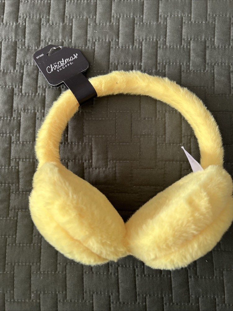 Yellow Smiley Face Ear Muffs NEW!