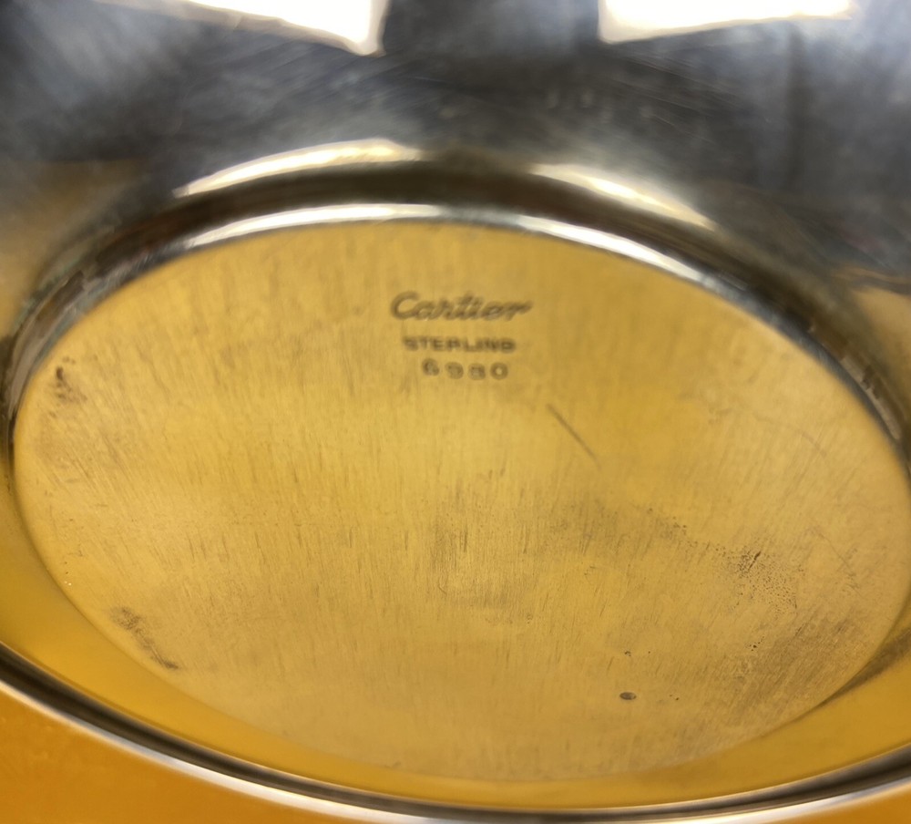 Cartier Sterling Silver Bowl And Dish