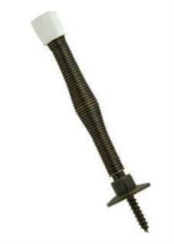 5pc 3" Spring Door Stop, Antique Brass