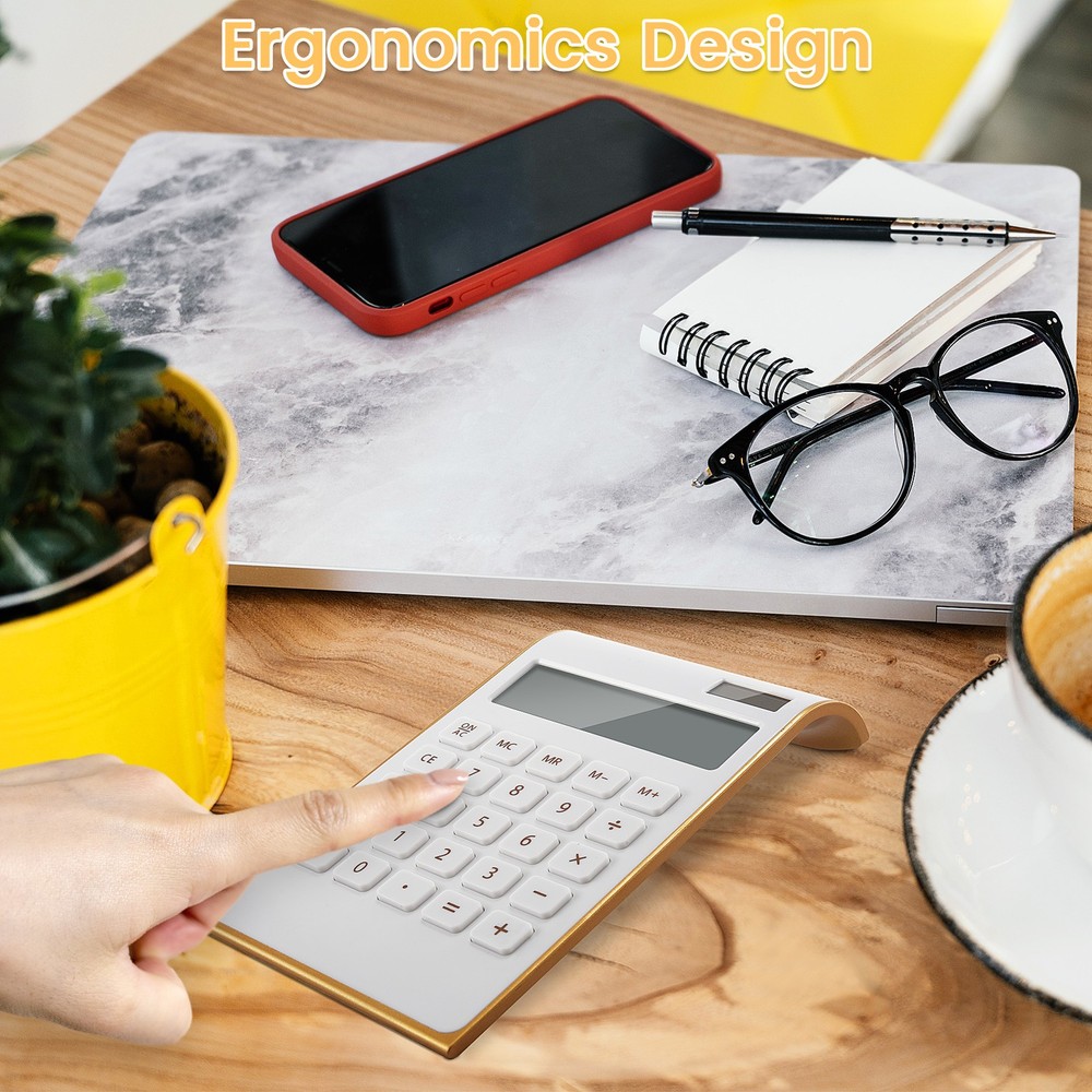 Calculator, Slim Elegant , /Home Electronics, Dual Powered Desktop7266