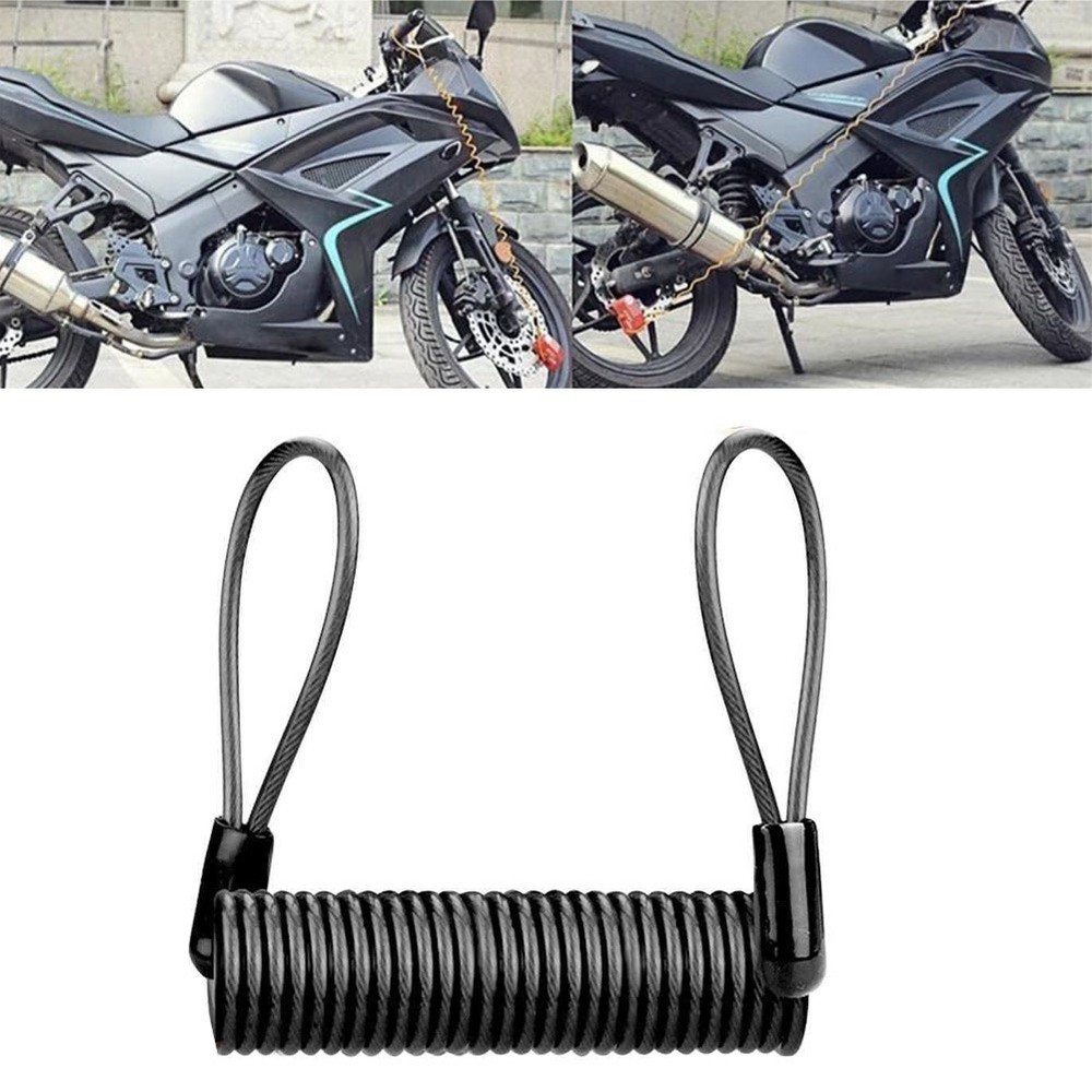Cable Disc Lock Reminder 1pc 4mm Approx. 120cm Plastic Scooter Security