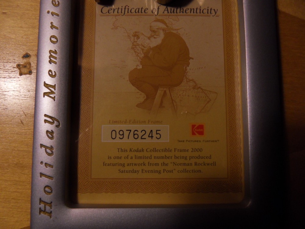 Kodak Frame Collectible Memories 2000 5x7 (Numbered) Frame