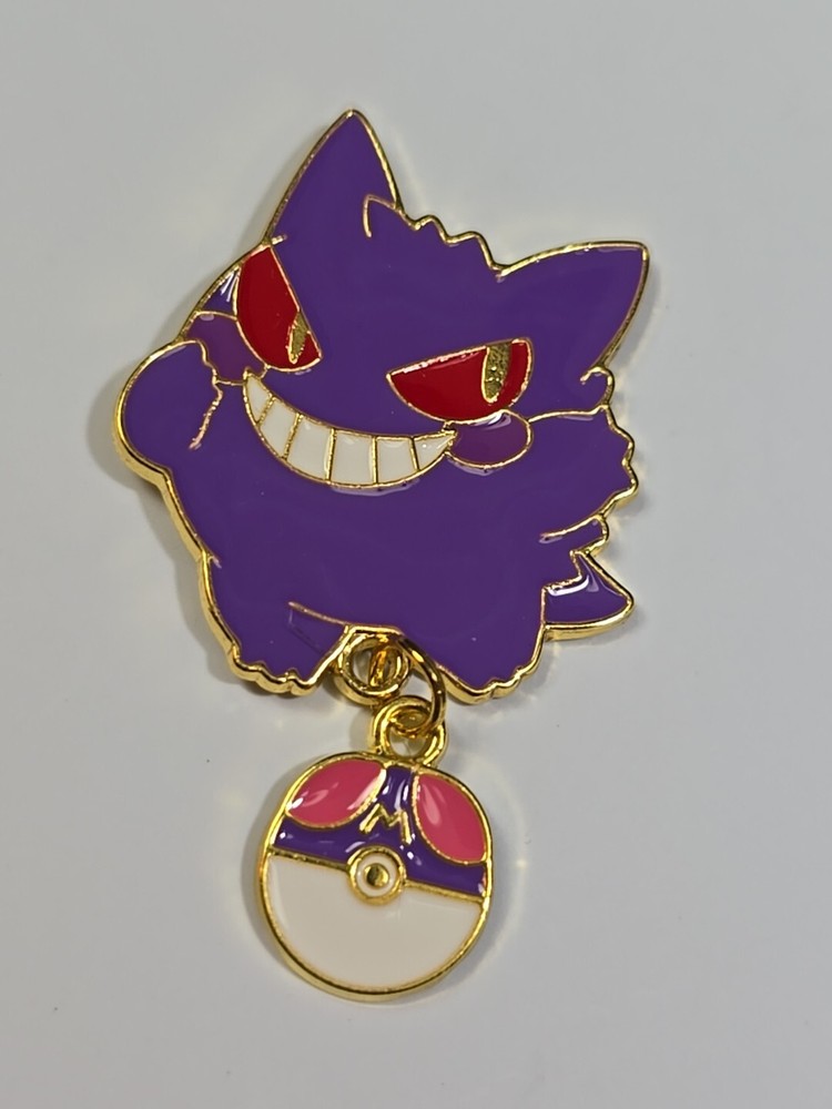 Gengar w/ Dangling Charm Lapel Pin Pokemon Character