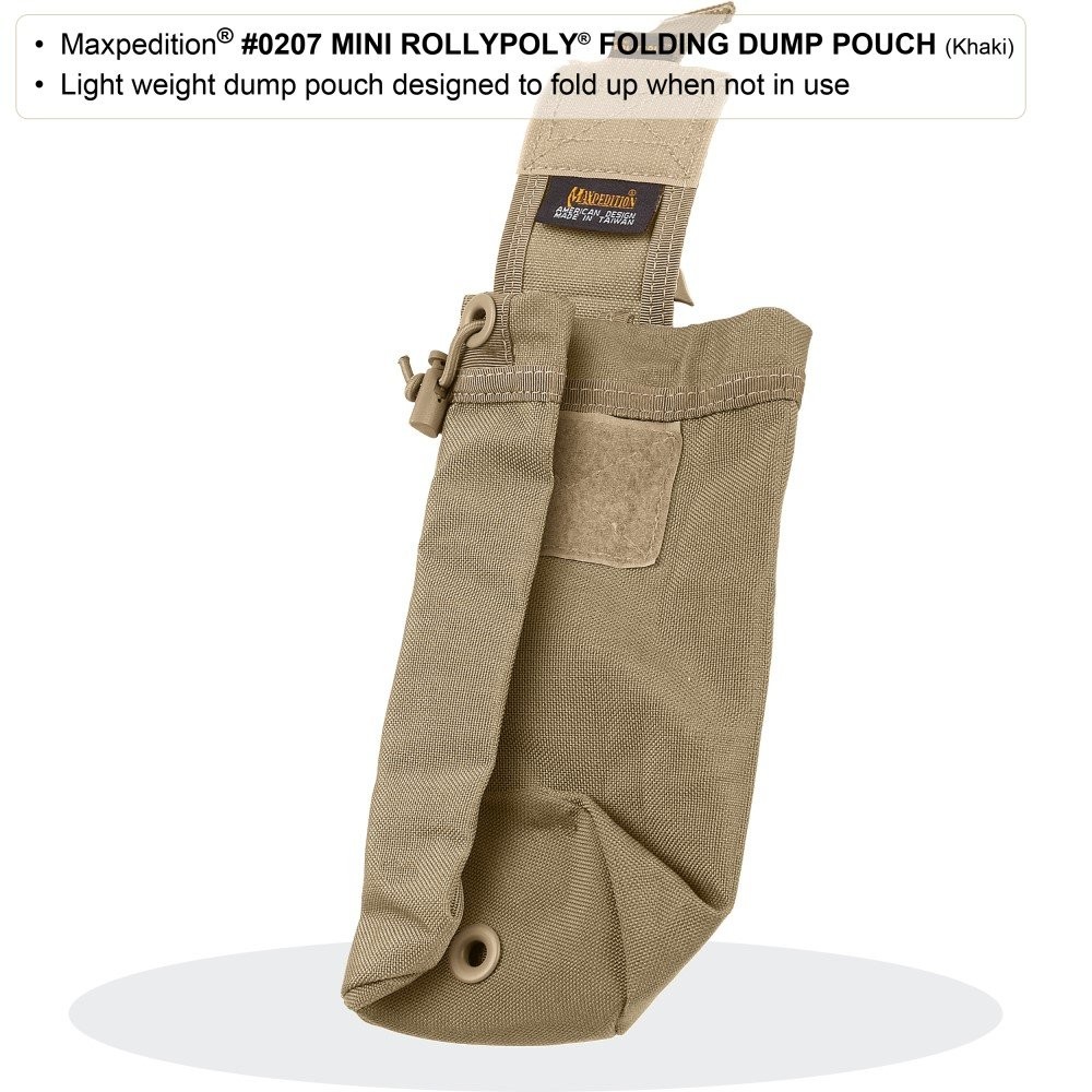 Maxpedition Mini Rollypoly Folding Dump Pouch Khaki - Durable, Compact
