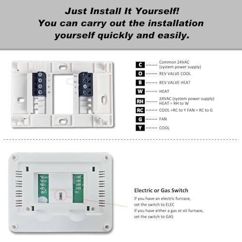 Non-Programmable Thermostat for Conventional Single-Stage Systems, 1 White