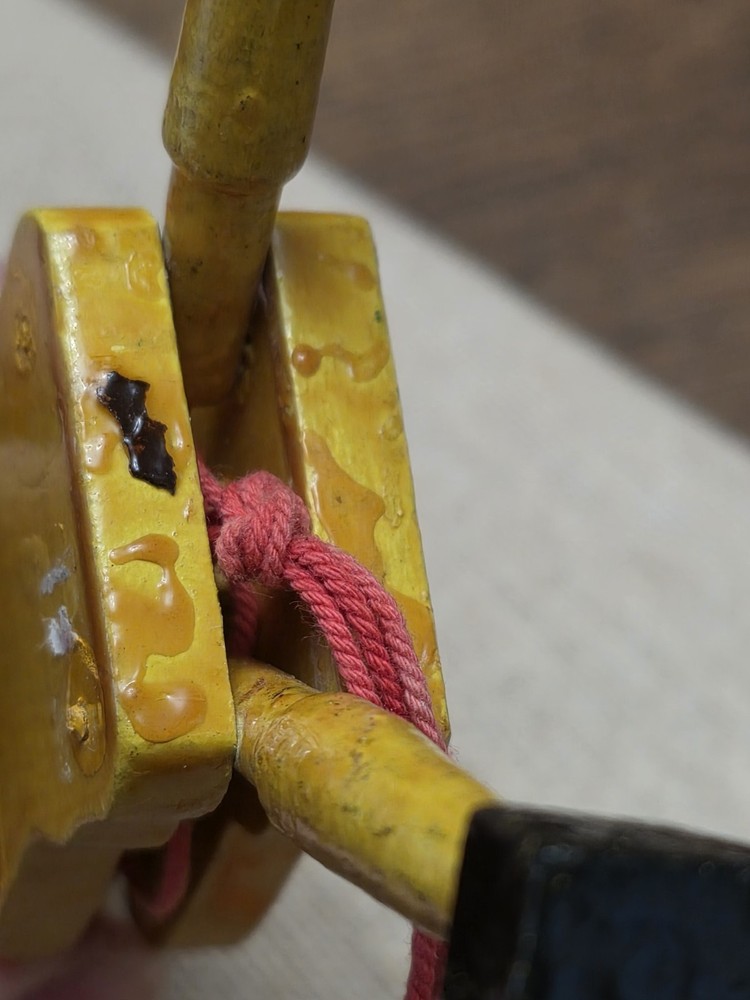 Vintage Wood Toy Nutcracker Soldier Christmas Pull String