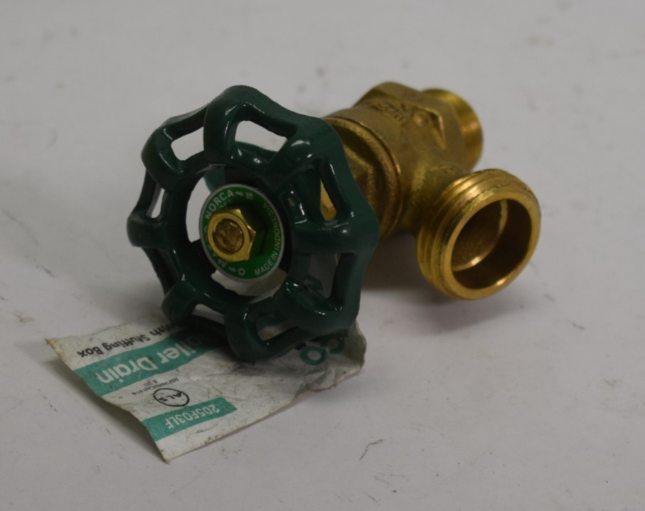 Matco Norca 1/2" Angle Boiler Drain with Stuffing Box 205F03LF Hose Connection