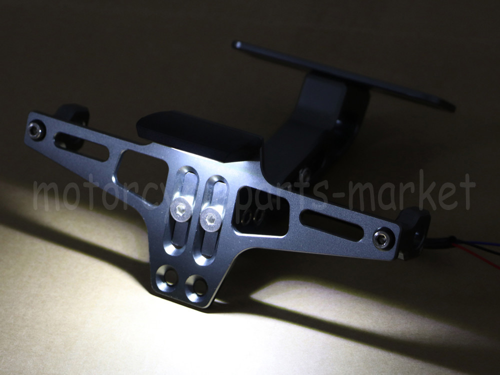CNC Adjustable Folding License Plate Holder Tail Light Bracket Mount For Yamaha