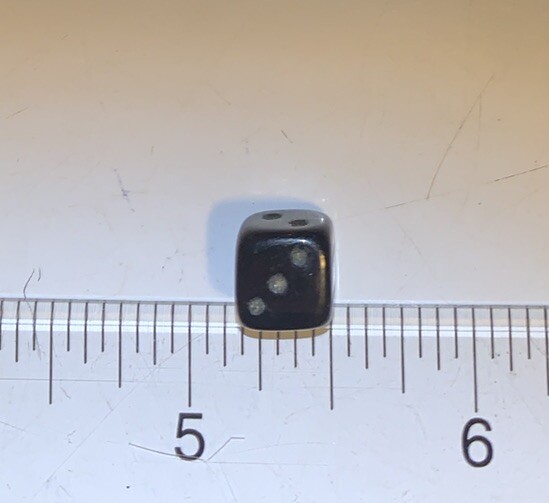 Black Mini Dice Die Vintage