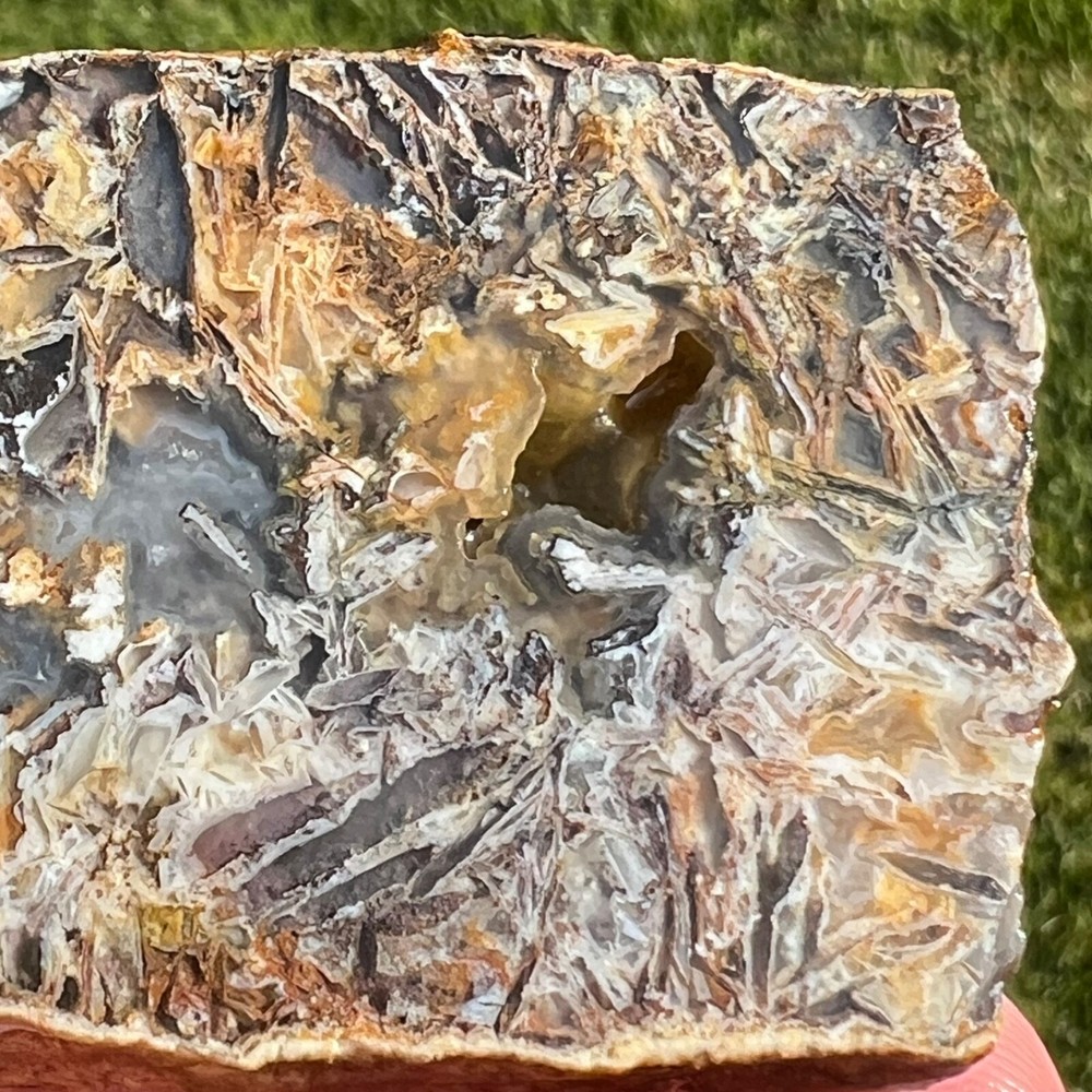 Graveyard Point Pseudomorph Stick Agate Rough Faced Specimen 94gm (A19)